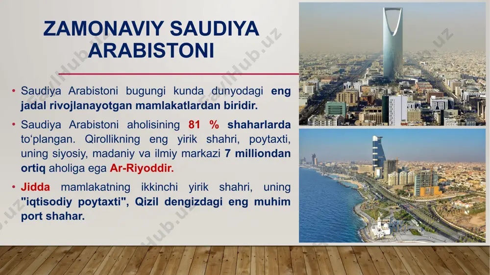 lat tuzilishi qonun chiqaruvchi hokimiyat o'ziga xos parlament - maslahat majlisi (majlis ash-sho'ro) hisoblanadi. maslahat majlisining 150 aʼzodan iborat bo’lib, qirol tomonidan 4 yillik muddatga tayinlanadi. ar-riyoddagi al-yamam saroyida joylashgan. majlis tarkibiga 12 ta komissiya kiradi: 1 islom masalalari, fiqh va inson huquqlari 7 tashqi siyosat 2 jamiyat, oila va yoshlar masalalari 8 salomatlik va atrof-muhit 3 iqtisodiyot va energiya 9 moliya 4 xavfsizlik 10 ma'muriyat, kadrlar va arizalar masalalari 5 ta'lim va fan 11 suv va jamoat infratuzilmasi 6 madaniyat va axborot 12 transport, aloqa va axborot texnologiyalari davlat tuzilishi ijro etuvchi hokimiyat – bosh vazir, uning o‘rinbosari va 20 ta vazirdan iborat – vazirlar kengashidir. vazirlarning barcha portfellari qirolning qarindoshlari o'rtasida taqsimlanadi va u tomonidan tayinlanadi. sud hokimiyati - bu diniy sudlar tizimi bo'lib, sudyalar oliy sudyalar kengashining taklifiga binoan qirol tomonidan tayinlanadi. oliy sud kengashi, o'z navbatida, qirol tomonidan tayinlanadigan 12 kishidan iborat. qonun sudning mustaqilligini kafolatlaydi. …