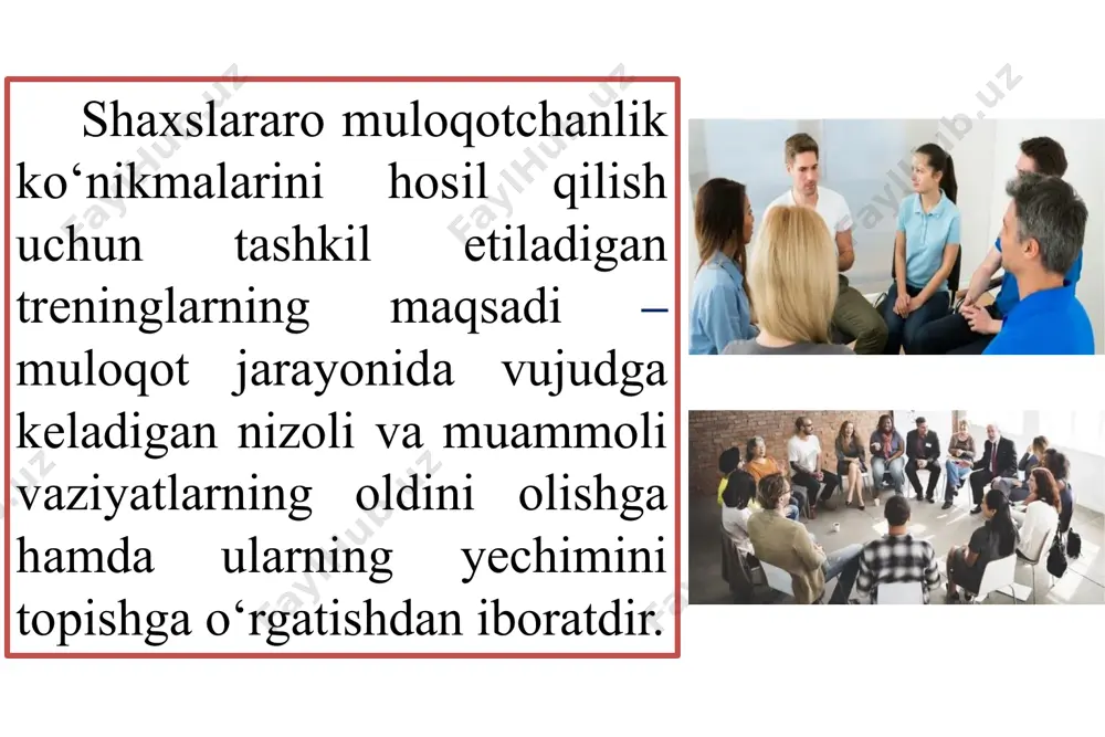 psixologik ta’sir ko‘rsatishning asosiy omili – bu psixologik obro‘dir. ya’ni agar so‘zlayotgan shaxs biz uchun qaysidir mavqeda obro‘ga ega bo‘lsa, biz uni jon-dilimiz bilan tinglaymiz va uning gaplari orqali o‘z xatti-harakatlarimiz yoki xulq-atvorimizni o‘zgartirmiz. pedagogik ta’sir. qaysidir o‘qituvchining odobi, o‘z kasbini ustasi ekanligi, talabalar qalbini tushuna olishi, ularning yosh va individual xususiyatlarini hisobga olgan holda ish tutishi uning talabalar orasida ma’lum bir obro‘ga ega ekanligini belgilaydi. bunday o‘qituvchining aytganlarini har bir talaba iloji boricha bajarishga tayyor bo‘ladi. aksincha qaysidir o‘qituvchi talabani tushunishga harakat qilsada, ularga juda odob bilan muomala qilsada, uning obro‘si yetarli darajada bo‘lmaydi va aytganini talabalarga bajartira olmaydi, ham. har bir insonning qadriyatlar tizimi va tasavvur obrazlari mavjud bo‘lib, ma’lum bir inson qaysidir jihatlari bilan shularga mos kelsa, o‘sha odam obro‘ga ega bo‘ladi. aksincha uning hurmat qozonishi qiyin kechadi. masalan, talabalar uchun o‘qituvchining bilimli va pedagogik mahorati qadriyat. shunga mos kelgan o‘qituvchilar ko‘pincha psixologik ta’sir o‘tkaza oladi. 3. …