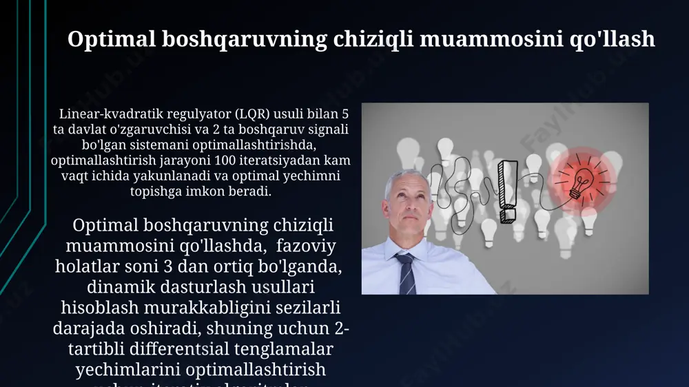 chiziqli boshqaruvning sintez masalalari - Page 5
