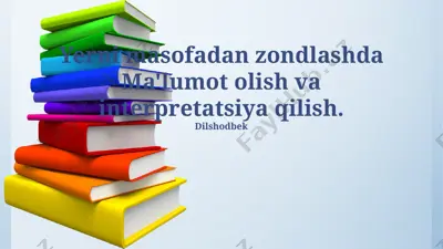 ma'lumot olish va interpretatsiya — PPTX