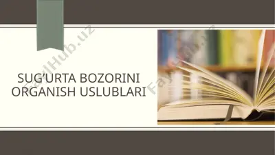 sug’urta bozorini organish uslublari — PPTX