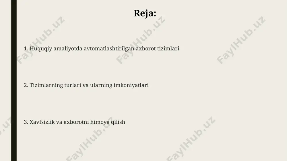 rish tizimlari (mbt) yuridik amaliyotda 30% gacha vaqtni tejashga yordam beradi, bu esa 15% ga yuqori samaradorlikni ta'minlaydi. mbt yordamida mijozlar bilan aloqaning barcha bosqichlarini (masalan, murojaatlar, shartnomalar, to'lovlar) avtomatlashtirish orqali 20% ga ko'proq mijozlarga xizmat ko'rsatish mumkin. katta hajmdagi mijozlar bazasini (masalan, 5000 dan ortiq) samarali boshqarish uchun mbt juda zarur bo'lib, xatoliklar sonini 10% ga kamaytiradi. ai va mashina o'rganishning huquqiy amalyotga ta'siri mashina o'rganish algoritmlari sud qarorlarini bashorat qilish aniqligiga 70% gacha yordam beradi, bu esa mijozlarga ishonchli prognozlar taqdim etishga imkon beradi. sun'iy intellekt va mashina o'rganish huquqiy hujjatlarni tahlil qilish tezligini 50% ga oshirib, huquqiy xodimlar ish samaradorligini sezilarli darajada yaxshilaydi. ai yordamida 90% ga yaqin oddiy huquqiy masalalarning avtomatlashtirilgan hal etilishi mumkin, bu esa advokatlarning murakkab ishlarga ko'proq vaqt ajratish imkonini beradi. huquqiy tadqiqotlarni avtomatlashtirish avtomatlashtirilgan tizimlar huquqiy tahlilning aniqligi va samaradorligini 30% ga oshirib, advokatlarga 15% ko'proq ish yukini bajarishga yordam beradi. huquqiy …