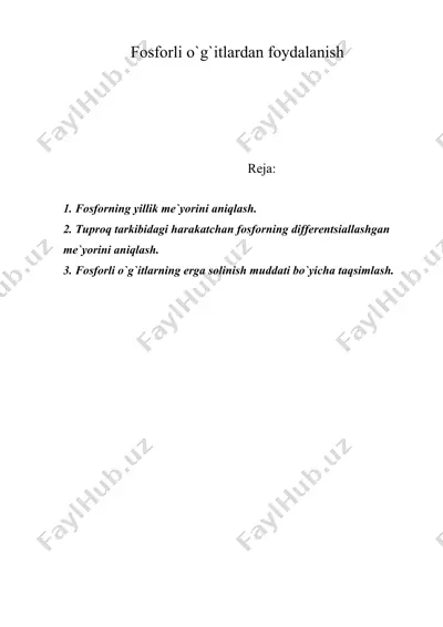 fоsfоrli o`g`itlаrdаn fоydаlаnish — DOC