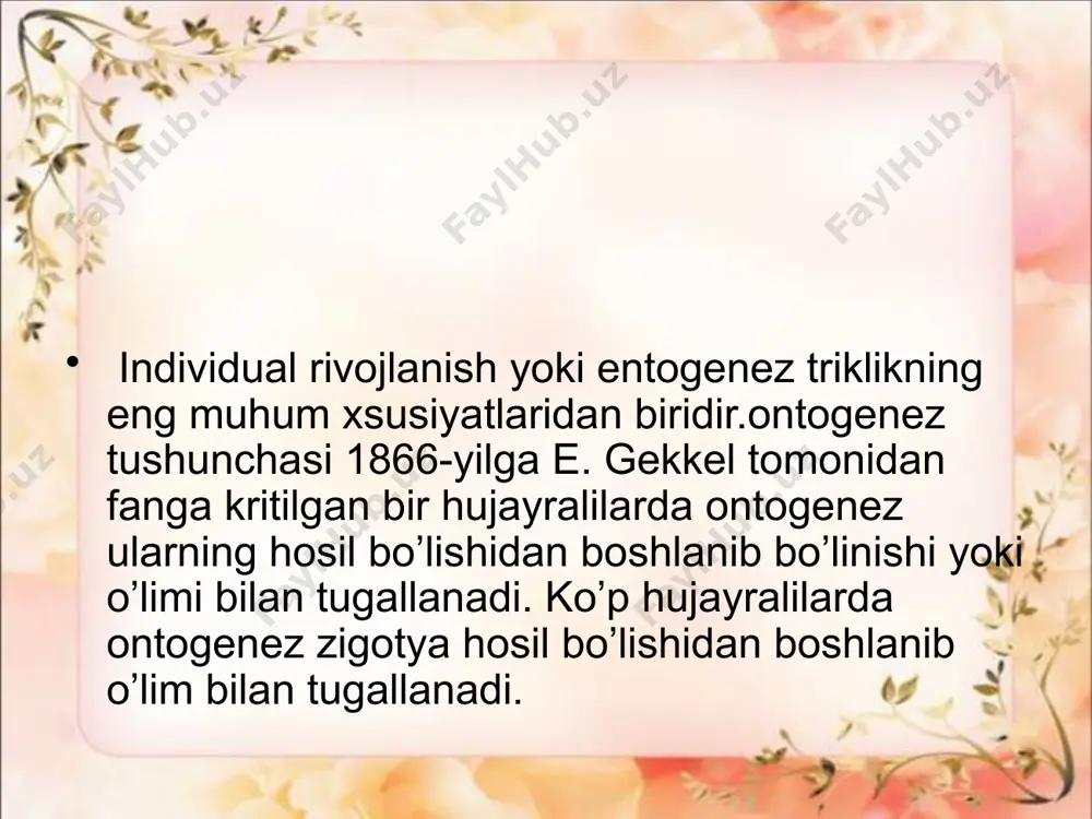 organizmlarning individual rivojlanishi - Page 3