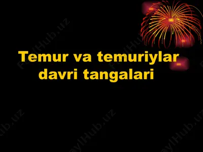temur va temuriylar davri tangalari — PPTX