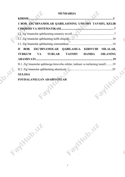 zigʻirnamolar qabilasi (linaceae) — DOCX