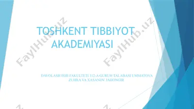 gripp va o’rvi kasalliklari tasnifi — PPTX