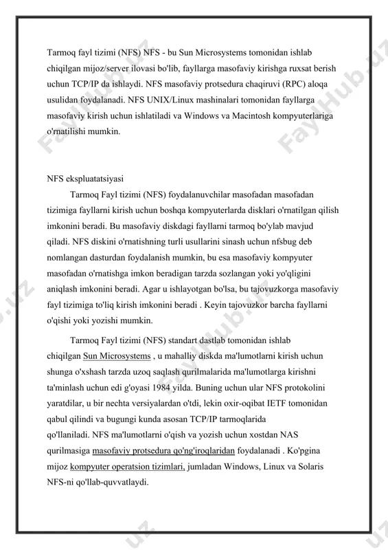 a fayllarga o'z mahalliy mashinasida saqlangandek kirish imkonini beruvchi saqlash virtualizatsiyasining ba'zi shakllarini o'z ichiga oladi . tarqalgan fayl tizimida fayllar bir yoki bir nechta serverlarda yoki tarmoqqa biriktirilgan xotira (nas) qurilmalarida joylashishi mumkin. virtual foydalanuvchi interfeysi fayllarni nomlashning yagona tizimi va kataloglar kabi mantiqiy guruhlarni jismoniy xotiradagi joylarga xaritalash orqali amalga oshiriladi. ko'pgina tarmoq fayllarini boshqarish stsenariylarida kompyuterlar mijoz yoki serverdir. mijozlar ilovalarni ishga tushiradigan va saqlash kabi resurslar uchun serverlarga tayanadigan ish stantsiyalari. odatda, mijozlar ma'lumotlarga to'g'ridan-to'g'ri kirish huquqiga ega emaslar, lekin tarmoq fayl tizimi (nfs) protokoli orqali server bilan o'zaro aloqada bo'lishadi . fayllarga kirish va ularni o'zgartirish ruxsati foydalanuvchining xavfsizlik ruxsati darajasiga bog'liq bo'lishi mumkin. virtual fayl tizimi (vfs) protokolni qoplaydi, bu esa foydalanuvchilarga umumiy tarmoq fayllariga ular mahalliy sifatida saqlangandek kirish imkonini beradi. kompyuter fayllarini saqlash uchun maxsus ishlab chiqilgan nas qurilmasi odatda ushbu vazifaga tayinlangan umumiy maqsadli kompyuterlarni almashtirish uchun keldi. uning maxsus dizayni …