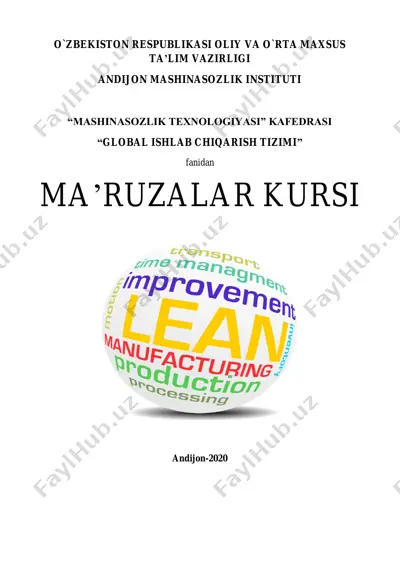 global ishlab chiqarish tizimi — PDF