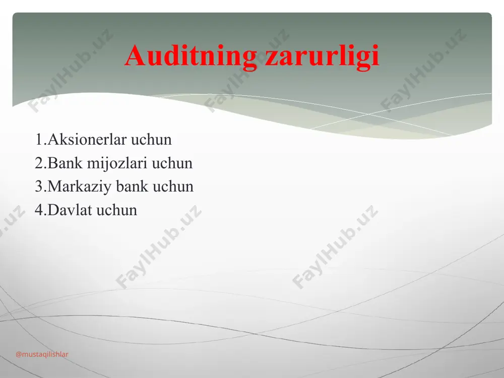 bank auditining tashkil qilinishi va turlari - Page 5