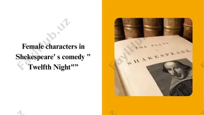 female characters in shekespeare's comedy "twelfth night" — PPTX