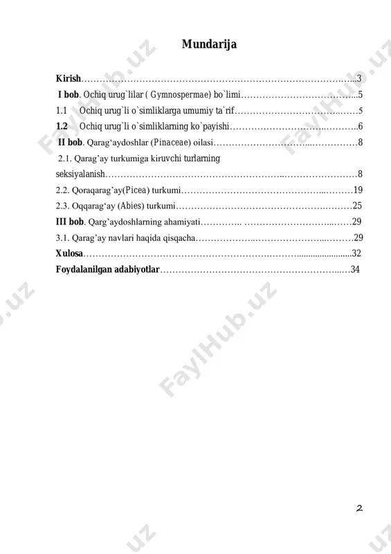 gi. ochiq urug‘li o‘simliklar yuksak o‘simliklar singari juda qadimiydir. ular paleozoy erasining oxiri, mezozoy erasining boshlarida, taxminan bundan 350-400 million yil oldin devon davrida paydo bo'lgan. paleozoy va mezazoy eralarida tog‘ ko'tarilishi jarayonlari natijasida qurug‘lik kengayib borgan. namli muhit biroz bo'lsa ham qurg‘oqchilikka aylangan. bunday muhitning o'zgarishi qirqquloqlarni siqib chiqarib, ularning o‘rnini ochiq urug‘li o‘simliklar egallashiga sabab bo‘lgan. ochiq urug‘li o‘simliklar asosan daraxt va butalardan iborat. ayrim turlari gnetum va qizilcha liana shaklida ham uchraydi. ularning yana bir xarakterli tomoni shuki, yog'ochlik qismi yaxshi rivojlangan. barglari har xil shakl va turlicha kattalikka ega. shu sababli ochiq urug‘lilarni tasniflashda shu belgilar muhim rol o‘ynaydi. ochiq urug‘li o'simliklar, ba’zi olimlarning fikricha, eng qadimgi har xil sporali qirqquloqlardan kelib chiqqan. ochiq urug‘lilar ham boshqa urug‘li o‘simliklar 4 singari har xil sporalidir. mikrosporangiyalardan mikrospora, megosporan- giyalardan megospora hosil bo‘ladi. bu ikkala spora shakli, kattakichikligi va tuzilishi jihatidan bir-biridan farq qiladi, ko‘pincha, mikro va megosporalar …