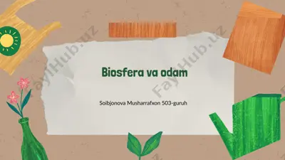 biosfera va odam — PPTX