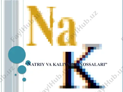 natriy va kaliyning xossalari — PPTX