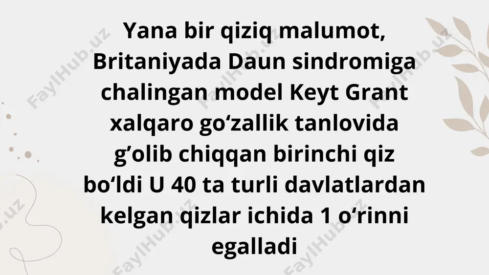 autizm va daun sindromiga chalingan mashxurlar - Page 5
