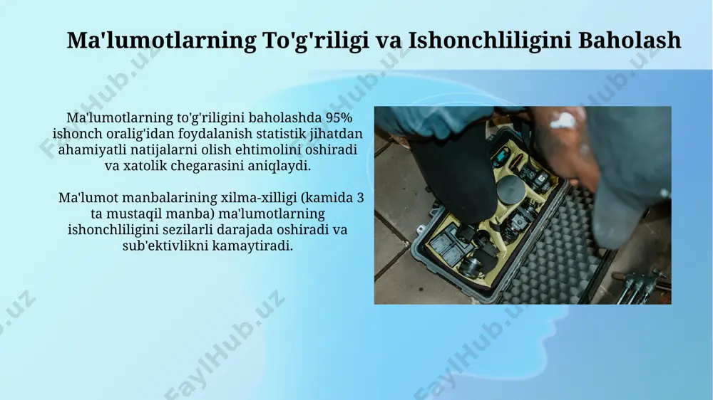 aniqlik va ishonchni taminlash - Page 5