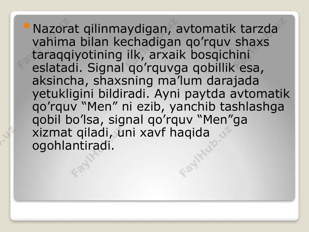 yoki maktab, oila, qishloq xo’jaligini qamrab olishi ham mumkin. har doim bunday tashkilotlar yo kuchli ideallashtirilganda, yo kuchli qoralanganda, biz bu yerda ongsiz proyeksiya jarayoni bo’lmayaptimikin, deb o’ylashga asosimiz bor. shu munosabat bilan psixoanaliz siyosiy jarayonlarni real idrok qilishga o’z hissasini qo’shishi mumkin. chunki ayrim ijtimoiy institutlar yoki muassasalar haddan tashqari maqtalsa yoki qoralansa, jumladan davlat va uning apparati terrorchilar, muholifat kuchlar tomonidan qoralana boshlasa, bunda ongsiz proyeksiya jarayoni kechyapti deb shubhalanishga asos bor. psixoanalizni siyosiy jarayonlarga nisbatan qo’llashning bir necha o’ziga xos xususiyatlari bor. sosiologiya, siyosatshunoslik singari fanlar siyosiy-ijtimoiy jarayonlarni empirik ma’lumotlar yig’ish bilan o’rganadi. lekin faqat shu metodlar yordamida ongli va ongsiz jarayonlar chegarasiga yaqinlashish mumkin emas. faqat psixoanalizgina o’z metodlari yordamida bu chegaraga yaqinlashishi mumkin. bunday metodga erkin assosiasiyalar va regressiv analizdan foydalanish bilan birga ishlatiladigan psixoanalitik intervyu misol bo’ladi uncha katta bo’lmagan guruhlarda ongsiz jarayonlarni guruhli analitik metod yordamida o’rganish mumkin 50 kishigacha bo’lgan katta guruhlarda …