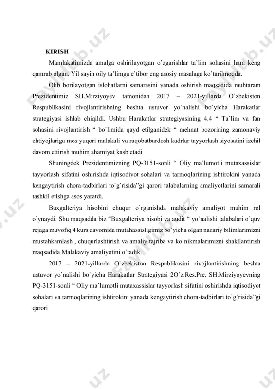 qil balansda hisobga olinadigan alohida mol-mulkka ega, o’z nomidan huquqlar va majburiyatlar olishi sudda da’vogar va javobgar bo’lishi mumkin. jamiyat o’z faoliyatini o’zbekiston respublikasi fuqarolik kodeksi va o’zbekiston respubliksining “aksiyadorlik jamiyatlari va aksiyadorlarning huquqlarini himoya qilish to’g’risida”gi (06. 05. 2014y. o’rq-370 – son) qonun va “qimmatli qog’ozlar bozori to’g’risida”gi (03.06.2016y. o’rq-387 –son) qonun va boshqa me’yoriy-huquqiy hujjatlarga muvofiq olib boradi. “usta kasanachi” mchj ning ustavi o’zbekiston respublikasining “ma’suliyati cheklangan hamda ma’suliyati cheklanmagan jamiyatlar to’g’risidagi” qonuni va boshqa qonun osti xujjatlari, shuningdek jamiyat ishtirokchilarning 2024 yil 29-iyulda ta’sis shartnomasi asosida ishlab chiqilgan. korxonaning ta’sis shartnomasida quyidagilar bayon qilingan: umumiy qoidalar 1. jamiyat tashkil etishdan maqsad va faoliyat turlari 2. ishtirokchilarning ulushni kiritish bo’yicha majburiyatlarini buzganliklari uchun javobgarlik 3. daromad va ziyonlarni taqsimlash shartlari va tartibi 4. jamiyat boshqaruv organi 5. ishtirokchilarning jamiyatdan chiqish tartibi 6. nizolarni hal qilish 7. yakuniy qoidalar jamiyatning ustav fondi 5 000 000 (besh million ) so’m …