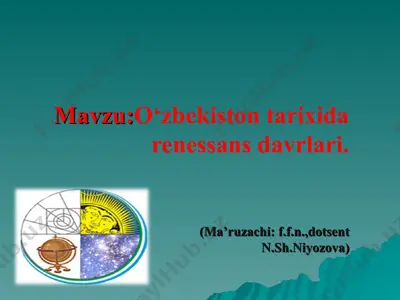 o‘zbekiston tarixida renessans davrlari — PPT