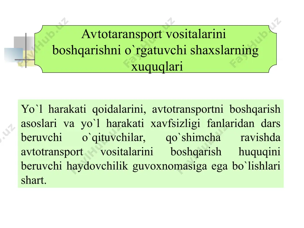 transport vositalarini boshqarish - Page 5