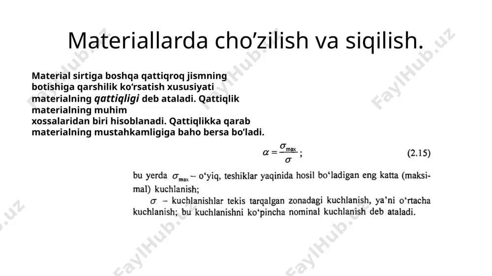 cho’zilish va siqilish haqida taqdimot - Page 2