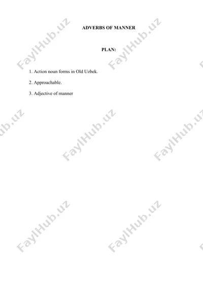 action noun forms in old uzbek — DOCX
