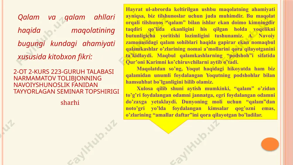 xamsadostonlarining bugungi kundagi ahamiyati - Page 5