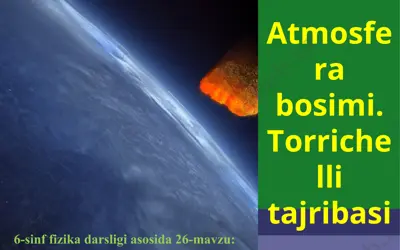 atmosfera bosimi. torrichelli tajribasi 6-sinf — PPT
