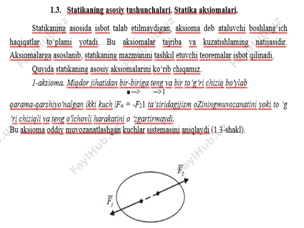 statika. statikaning tushunchalari. kuchlar sistemasi - Page 5