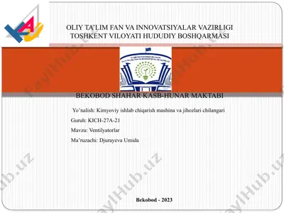 ventilyatorlar — PPTX