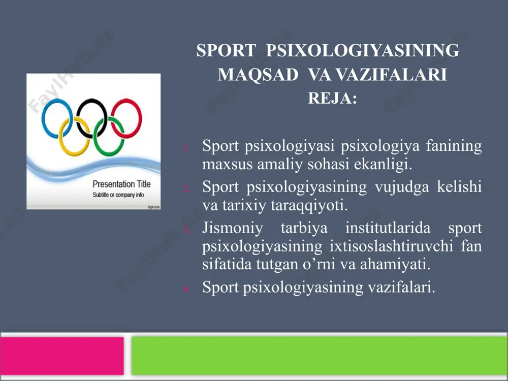 oshirishga qaratilgan. professional sport - bu professional sportchilar va sport funksionerlarining tadbirkorlik faoliyatining bir turi bo'lib, uning maqsadi mahsulot shaklini oladigan sport ko'zoynaklarini ishlab chiqarishdir. ommaviy sport (hamma uchun sport) - jismoniy faoliyatning turli shakllarini qamrab oluvchi va ayrim turdagi sport yo'nalishiga ega bo'lgan, shaxsning uyg'un rivojlanishiga, o'zini o'zi tasdiqlashga, sog'lig'ini mustahkamlashga va kasalliklarning oldini olishga yordam beradigan ommaviy jismoniy tarbiya harakati. bo'sh vaqt. bolalar va oʻsmirlar sporti bolalar va oʻsmirlarning taʼlim va kelajakdagi kasbiy va mehnat faoliyatiga umumiy jismoniy va funktsional tayyorgarligini oshirishga, shuningdek, dastlabki bosqichlarda (14-18 yoshgacha) yuqori malakali sportchilarni tayyorlashga qaratilgan. ko'p yillik tsikl. nogironlar sporti (moslashuvchan sport) - nogironlarning ijtimoiy-psixologik moslashuviga erishish va ularning jismoniy darajasini oshirishga qaratilgan sportning ustuvorligi, ommaviy ishtiroki va foydalanish imkoniyati tamoyillariga asoslangan nogironlar o'rtasida sportni rivojlantirish bo'yicha faoliyat. holat. sport nazariyasi bilimlar tizimi sifatida, eng avvalo, asosiy tushunchalar (kategoriyalar) tizimida ifodalanadi. tushunchalar nafaqat ma'lum ob'ektlarning lingvistik vositalar orqali aks etishi, balki …