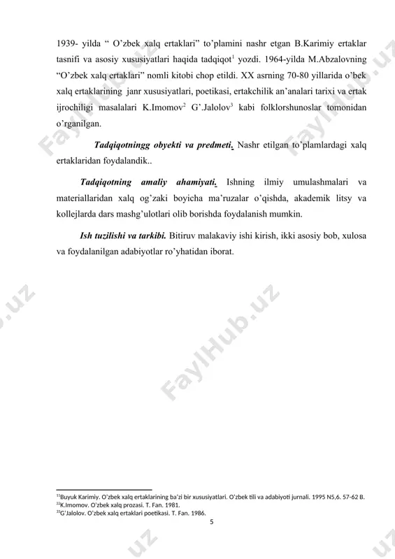 rgangan, motiv va sujet munosabatiga doir kuzatishlarini turkiy xalqlar ertaklariga tatbiq qilgan. j.yusupov ertak va marosim munosabatlarining tarixiy-tipologik tahlilini xorazm ertaklari misolida ko‘rsatib beradi. sh.turdimov tomonidan e’lon qilingan tadqiqotlarda e’tibor qaratilgan shart-sinov motivlarining asosiy qismi “alplik tizimi” tushunchasi bilan bog‘liq holatda tushuntiriladi . ammo bu ilmiy asarlarning mavzu va maqsad yo‘nalishi shart-sinov motiviga bevosita aloqador bo‘lmagani sababli biz nazarda tutgan muammolarni hal qilishda yetarli deb bo‘lmaydi. ilohiy voqelik odamlar orasidan tanlangan yo‘lboshchi bilan harakatlanadi. ammo uning tanlanganligi omma orasida norozilikni tug‘diradi. hamma tanlanishni, hamma sinovlarni yengib o‘tishni, sinov shartlarini osonrog‘iga almashtirishni istaydi. shu nuqtadan hayotiy voqelik hududi boshlanadi. odam bolasiga shartlar u tug‘ilmasdanoq qo‘yila boshlanadi. u o‘g‘il bo‘lishi kerak yoki qiz bo‘lishi kerak. u davomchi bo‘lishi kerak yoki merosxo‘r. olam dialektikasi davomiyligi sinov shartlarini tartibga solib turadi: kimdir shart qo‘yadi, kimdir sinaladi. xullas, bular insoniyatning o‘z-o‘ziga qo‘yadigan shartlari. adabiy voqelik ilohiy voqelik kabi tanlab olingan yetakchi intilishlarida harakatga keladi. faqat …