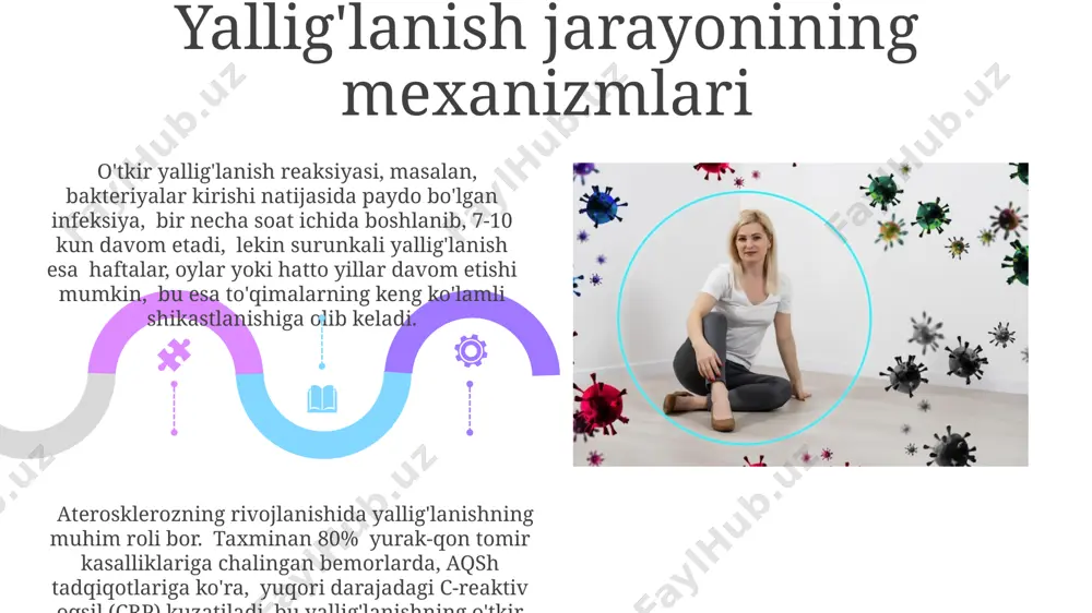 q non va shirinliklar, qozog'iston aholisi orasida o'tkazilgan kuzatuvlarda surunkali yallig'lanishning 2-toifa diabet bilan bog'liq bo'lish ehtimolini 45% ga oshiradi. shirin ichimliklarning kunlik iste'moli 500 ml dan ortiq bo'lganda, aqshning michigan shtatidagi tadqiqotlar surunkali yallig'lanish belgilarining paydo bo'lish xavfini taxminan 60% ga oshirishini ko'rsatdi. e'tiboringiz uchun rahmat @taqdimot_robot image4.jpg image5.jpg image6.jpg image7.jpg image8.jpg image9.jpg image10.jpg image11.jpg image12.jpg image13.jpg image14.jpg image15.jpg image16.jpg image17.jpg image18.jpg image19.jpg image20.jpg image1.jpeg image2.jpeg image3.jpeg