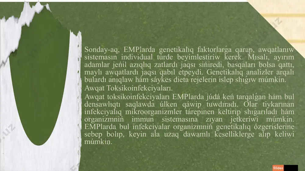 emplarda dieta awqatlanıw shólkemlestiriw - Page 5