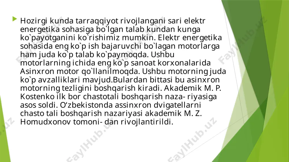 asinxron motorning tarmoq chastotasini o‘zgartirib tezligini rostlash - Page 4