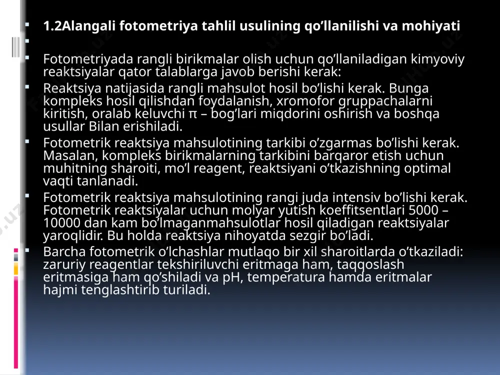 analitik kimyo fanidan taqdimot - Page 5