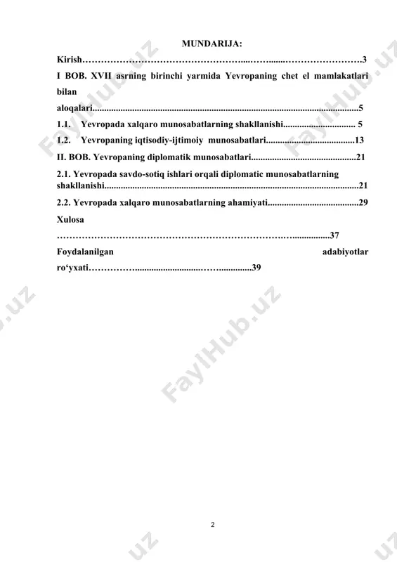 ifatida paydo bo'ldi. yirik davlatlar har qanday yagona davlat yoki koalitsiyaning hukmronligini oldini olish uchun nozik muvozanatni saqlashga harakat qildilar, bu ko'pincha ittifoqlar, hududiy tuzatishlar va harbiy aralashuvlarga olib keldi. diplomatik tarix: rasmiy diplomatik amaliyotlar va shartnoma tizimlarining o'rnatilishi yanada keng tarqaldi. vestfaliya tinchligi (1648) va utrext tinchligi (1713) kabi yirik xalqaro shartnomalar hududiy chegaralarni qayta belgilab berdi, davlatlar suverenitetini tan oldi, diplomatiya normalari va amaliyotini shakllantirdi. mustamlakachilik va imperializm: evropa kuchlari bu davrda keng ko'lamli mustamlakachilik ekspansiyasi bilan shug'ullanib, vaqti-vaqti bilan imperatorlik raqobatiga olib keldi. resurslar, savdo yo'llari va hududlar bo'yicha raqobat kuchlar o'rtasidagi ziddiyatlarni kuchaytirdi, ayniqsa yetti yillik urush (1756-1763). vorislik va hudud uchun urushlar: vorislik nizolari va hududiy da'volar tufayli ko'plab to'qnashuvlar kelib chiqdi. ispaniya vorisligi urushi (1701-1714) va napoleon urushlari (1799-1815) kabi urushlar yevropa chegaralarini va kuch dinamikasini o'zgartirdi, oqibatlari qit'adan tashqariga ham tarqaldi. britaniya va fransiya dengiz kuchlarining yuksalishi: bu davr dengiz kuchlarining yuksalishini xalqaro …