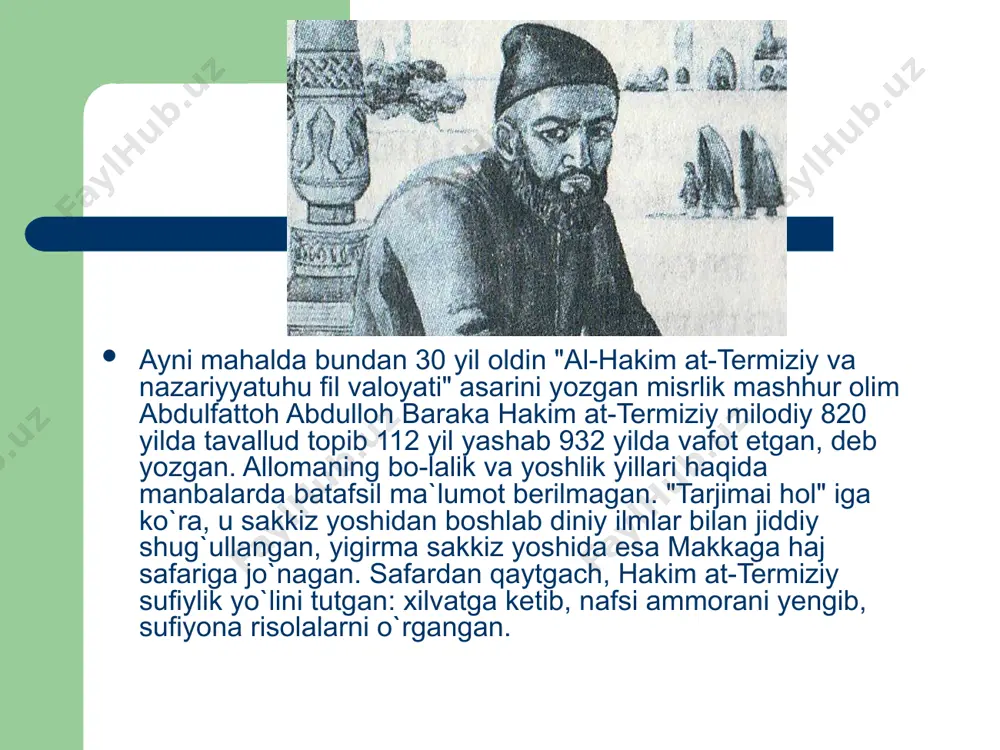 oʻzbekistonda muqaddas ziyoratgohlar: hakim at-termiziy - Page 5