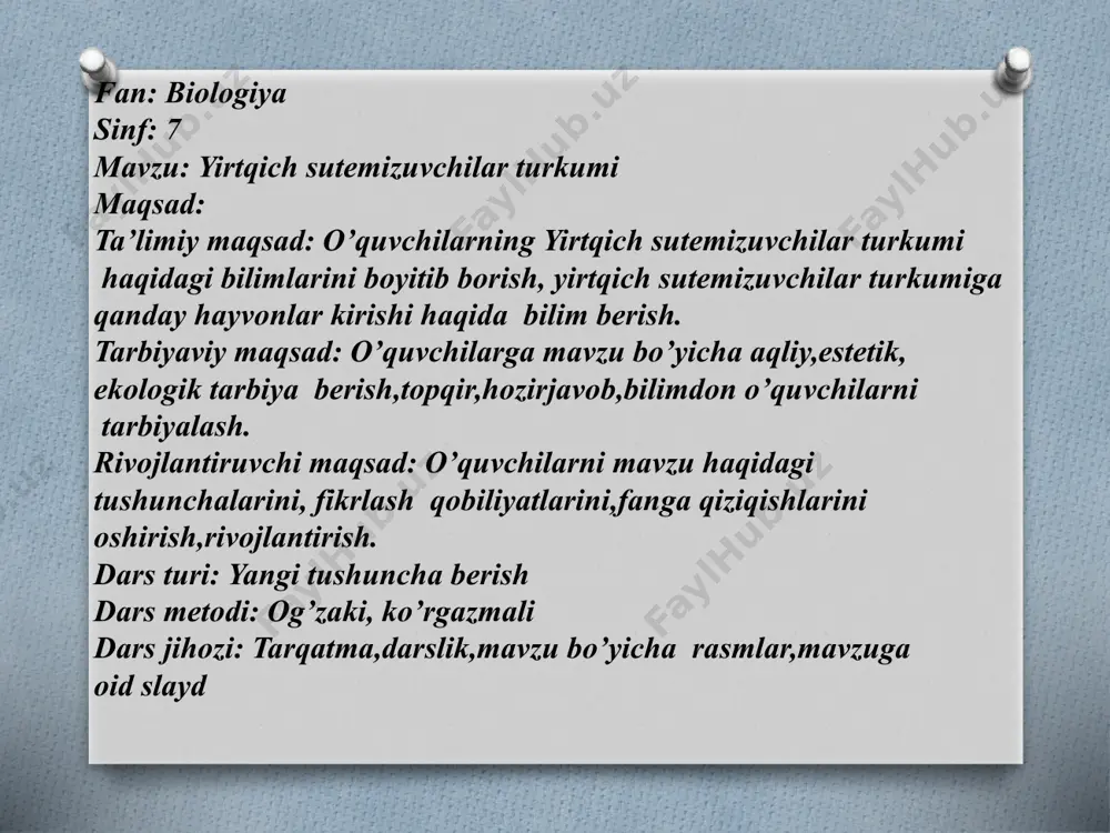 ilasi suvsarsimonlar oilasi ayiqsimonlar oilasi bo’risimonlar oilasi bo‘risimonlar oilasi. bu oilaga bo‘ri, chiyabo‘ri, tulki, korsak va yenotsimon it kiradi . ular hidni juda yaxshi seza­di; o‘ljasini ta’qib qilib tutib oladi. bo‘rilar yil bo‘yi juft bo‘lib yashaydi. ular kunduzi biror pana joyga bekinib olib, kechasi ov qiladi. bo‘rilar kuchli va chaqqon bo‘lishi tufayli o‘zidan ham yirik hayvonlarni ovlashi mumkin. bo‘rilar uy hayvonlariga ham hujum qiladi. hayvonlarni yeyishdan ko‘ra g‘ajib tashlab, nobud qiladi. shuning uchun ular sonining oshib ketishiga yo‘l qo‘ymaslik za­rur. urg‘ochi bo‘rilar 3-4 tadan 13 tagacha ko‘zi yumuq jish bola tug‘adi. bo‘ri bolalari 35-40 kun davomida onasini emadi, so‘ngra erkak va urg‘ochilari keltirgan go‘sht parchalari va chalajon hay­vonlar bilan oziqlana boshlaydi. ular 15 yilgacha umr ko‘radi. mushuksimonlar oilasi mushuksimonlar oilasi . mushuksimonlarning ilmoqqa o‘xshab egilgan va o‘tkir tirnoqlari maxsus xaltachaga kirib turadi. o‘ljasini tirnoqlari yordamida tutib, tishlari bilan ushlab turadi. ko‘pchilik mushuksimonlar hidni yaxshi sezmaydi, lekin juda yaxshi eshitadi. ular …