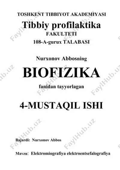 elektromiografiya — DOCX