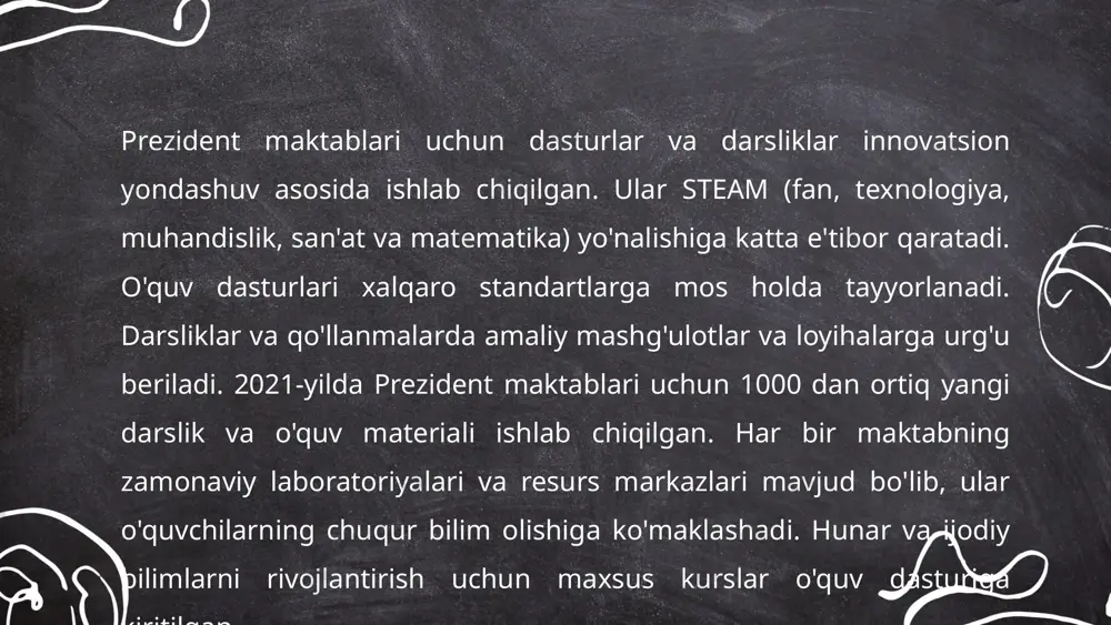 prezident maktablarida va ijodiy maktablarda ta'lim mazmuni - Page 5