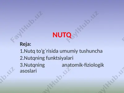 nutq taqdimoti — PPTX