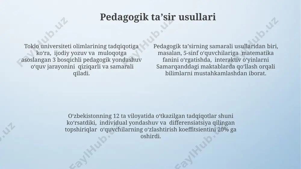 pedagogik ta'sir ko'rsatish metod va vositalari - Page 4