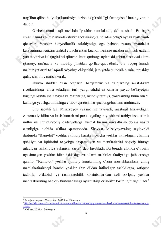 yabr.] qolaversa “ko‘plab dasturlarni qabul qilmoqdamiz, lekin ularni amalga oshiradigan, tashabbuskor va vatanparvar, yuqori malakali kadrlar yetarlimi? oliy o‘quv yurtlarida tayyorlanayotgan mutaxassislar oldimizga qo‘yilgan bunday ulkan vazifalarni bajarishga qodirmi? ularga ta’lim berayotgan o‘qituvchi va professorlarning bilim va malakasi davr talabiga javob beradimi?”[footnoteref:8] kabi o‘tkir savollarni o‘rtaga tashlagan shavkat mirziyoyev 2017-2021 yillarda oliy o‘quv yurtlari tizimini yanada rivojlantirishdagi mavjud muammolarni bartaraf etishga, oliy ta’lim tizimini yangi sifat bosqichiga ko‘tarishga qattiq bel bog‘lagan. [8: xxi asr. 2016 yil 20 oktyabr.] xulosa o‘rnida aytganda, ijtimoiy sohani yanada rivojlantirish, xususan, ta’lim-tarbiya, ma’naviy-ma’rifiy ishlar samaradorligini oshirish bo‘yicha belgilangan maqsadlar mamlakatimiz yoshlarining kamolotiga, ularning o‘z salohiyat va iste’dodlarini ro‘yobga chiqarishiga xizmat qiladi. kurs ishi mavzuning dolzarbligi. mavzuning dolazarbligi shundaki, musiqa o‘qituvchisi bo‘lib yetishar ekanmiz yevropa kompozitorlari ijodi haqida va ularni yaratgan asarlari haqida chuqurroq o‘rganib, uni yosh avlodga samarali uslub va vositalar bilan yetkazish. kurs ishi mavzusining maqsadi.yosh avlodga yevropa musiqa madaniyati tarixini, yevropa kompozitorlari, hususan …