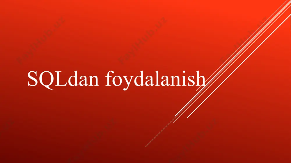 ma'lumotlar bazasini boshqaruvchi maxsus dastur. sql-server so'rovni talqin qiladi, bajaradi, szrov natijalarini rasmiylashtiradi va mijoz –dasturiga uzatadi. bu jarayonda mijoz kompyuterining resurslari so'rovni bajarishda ishtirok etmaydi. mijoz kompyuter faqat server mb ga so'rov jo'natadi va natijani qabul qiladi. keyin natijani zarur shaklda talqin qiladi va foydalanuvchiga tasvirlab beradi. mijoz dasturga so'rovni bajarish natijasi jo'natiladi, ya'ni tarmoq orqali faqat mijozga zarur bo'lgan ma'lumotlar jo'natiladi. natijada tarmo yuklamasi pasayadi. qolaversa, so'rov ma'lumotlar bazasi saqlanayotgan joyda (serverda) bajariladi va katta xajmli ma'lumotlar paketini tarmoq orqali jo'natish zarur bo'lmaydi. bundan tashqari, sql-server agar imkoni bo'lsa minimal vaqt va sarf-xarajatlarda bajarilishi uchun so'rovni optimallashtiradi (3-rasm). bularning barchasi tizimni tezligini oshiradi va so'rov natijasini kutish vaqtini qisqartiradi. server tomonidan so'rovlar bajarilganda ma'lumotlarni xavfsizlik darajasi ancha yuqori bo'ladi. chunki ma'lumotlarni butunlik qoidasi serverdagi ma'lumotlar bazasida aniqlanadi va ushbu ma'lumotlar bazasidan foydalanuvchi barrcha dasturlar uchun yagona xisoblanadi. shu tarzda butunlikni qo'llab-quvvatlashda qarama-qarshi qoidalarni vujudga kelishni oldi olinadi. mijoz …