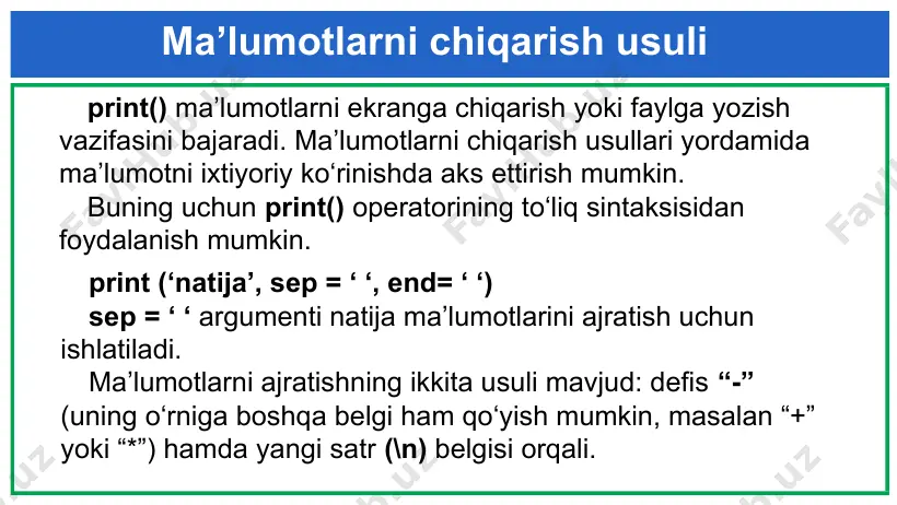 obyektga yo’naltirilgan dasturlash: pythonda operator va ifodalar - Page 5