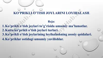 ko’prikli o’tish joylarini loyihalash — PPTX