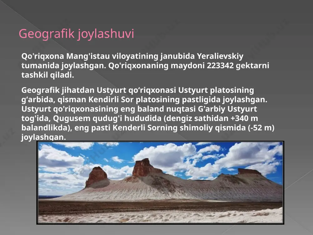 /32595/1.html http://www.unesco.kz/heritagenet/kz/participant/zapovednik/usturt_zap.htm http://naturkaz.info/?zapovedniki_kazahstana/zapovednik_ustyurtskii http://www.welcometokazakhstan.kz/index.php?option=com_content&view=article&id=118&catid=17&itemid=163&lang=ru-ru e’tiboringiz uchun rahmat image2.jpeg image3.jpeg image4.jpeg image5.jpeg image6.jpeg image7.jpeg image8.jpeg image9.jpeg image10.jpeg image11.jpeg image12.jpeg image13.jpeg image14.jpeg image15.jpeg image16.jpeg image17.jpeg image18.jpeg image19.jpeg /docprops/thumbnail.jpeg