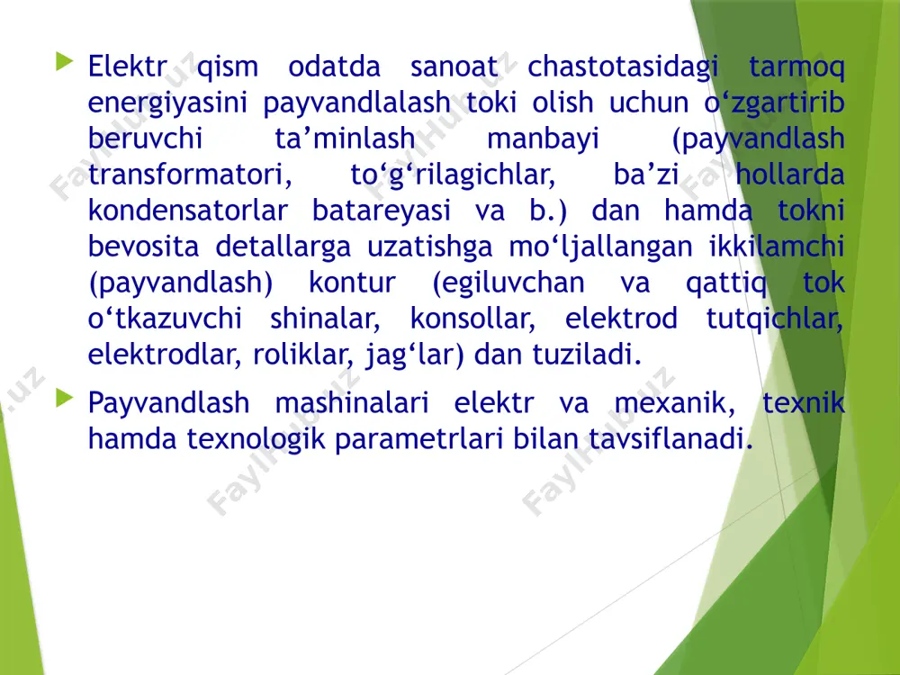 rallel ulangan sxemada istalgan bosqichda hamma o‘ramlarda tok oqadi. o‘ramlar soni ularni uzib qo‘yish bilan emas, balki parallel ulash bilan o‘zgartiriladi. bunday sxemani almashlab ulash uchun uchta almashlab ulagich (a1, a2 va a3) talab etiladi. mazkur sxema o‘rtacha va katta quvvatli mashinalarda qo‘llaniladi. bosqich almashlab ulash uchun bir necha xil almashlab ulagichlardan foydalaniladi: a) kichik quvvatli mashinalarda — qisqa tutashtirilgan vilkadan iborat, shtepsel orqali almashlab ulagich; b) quvvati 300 kw gacha bo‘lgan mashinalarda — pichoqli almashlab ulagichlar, ularda mis pichoq plastinalarning prujinalanuvchi kontaktlari orasiga kirgiziladi; d) plastinali almashlab ulagichlar katta quvvatli mashinalarda ishlatiladi; bunda bosqichlar shpilkalarda gayka bilan mahkamlangan tok keltiruvchi plastinalar holatini o‘zgartirish orqali almashlab ulanadi; e) barabanli almashlab ulagichlarda sirpanuvchi kontaktlar bo‘lib, ular baraban ichiga o‘rnatilgan kontakt klemmallariga qisiladi. baraban izolatsiyalangan dasta burilganda chulg‘amlar almashlab ulanadi. transformator ulashning oxiridan oldingi bosqichida nominal quvvatni hosil qilmogi zarur. oxirgi bosqich zaxira bosqich hisoblanadi, u nominal quvvatdan katta quvatda, lekin kichik …