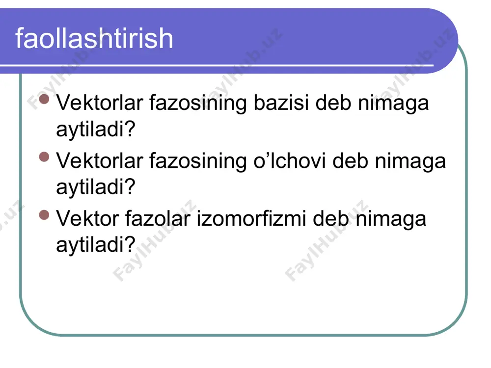 skalyar ko‘paytmali vektor fazolar. ortogonallash jarayoni - Page 2